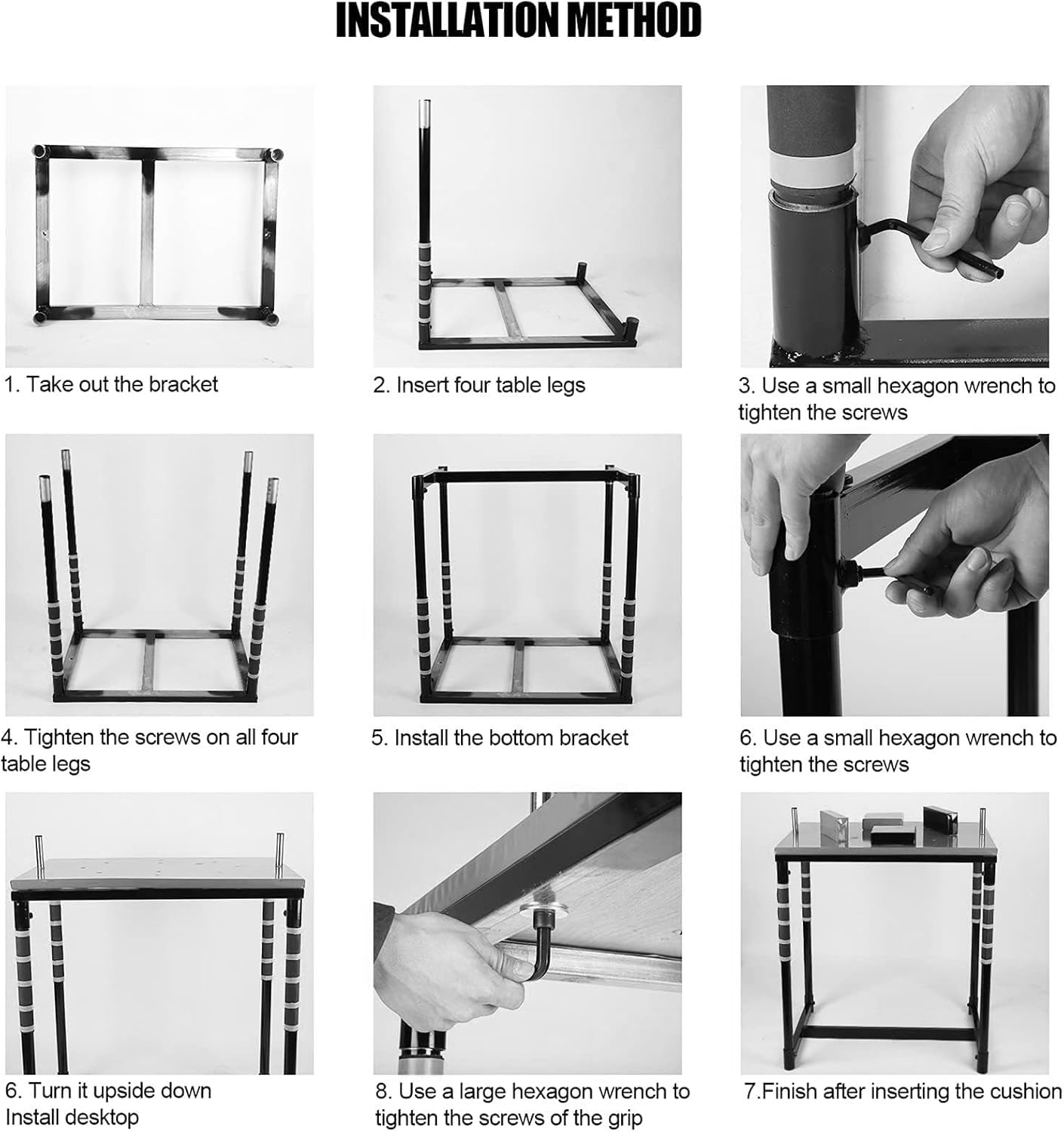標準アームレスリングテーブル、ホームジムで使用するための取り外し